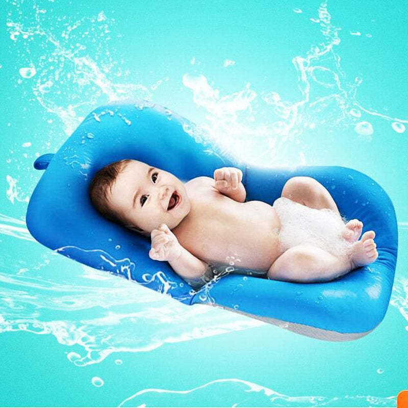 Baby Bath Pillow, Floating Baby Bath Cushion Soft Bath Tub Support Pillow Pad for Baby Infant from 0-6 Month, Blue - BeesActive Australia