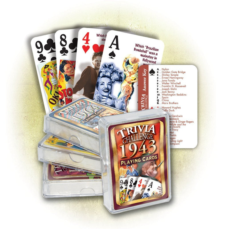 1943 Trivia Playing Cards: Great Birthday - BeesActive Australia