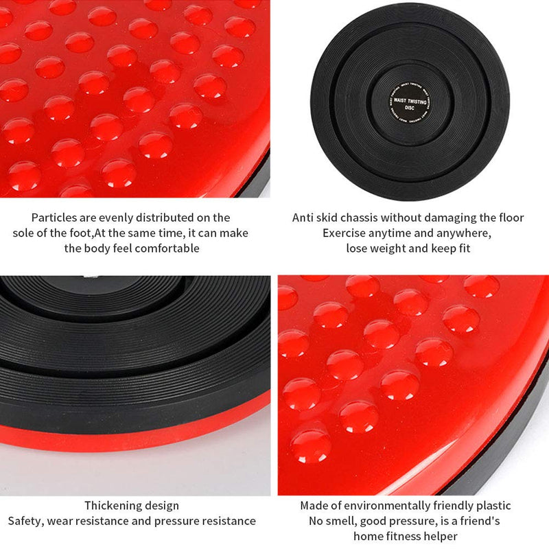 THBII Twisting Waist Disc, Body Shaping Twisting Boards Waist Aerobic Exercise Fitness Slim Machine Rotating Board Female Twister Exercise Sports Equipment Big Round Beads(Red) - BeesActive Australia