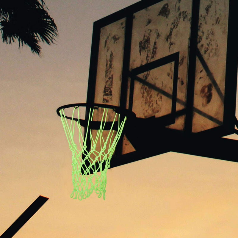 Glow in The Dark Basketball Net Outdoor,Heavy Duty Basketball Net Replacement - All Weather Anti Whip.12 Loops Standard Size Night Basketball Sports Gift for Pool Sports School - BeesActive Australia