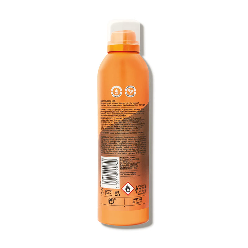 Sanctuary Spa Ultra Rich Shower Burst, No Mineral Oil, Cruelty Free and Vegan Shower Foam, 200ml - BeesActive Australia