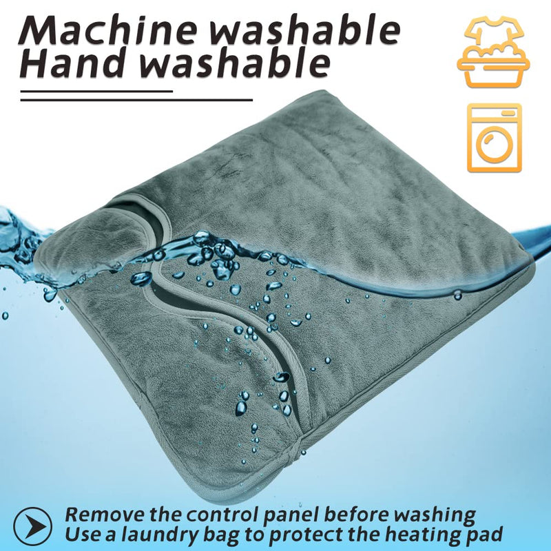 Cuplu 40x40 Electric Foot Warmer, Auto Shut Off - Washable Electric Feet with 6 Heat Levels 4 Timers, Warmer Fast Heating Pad Cushion for Foot, Back and Full Body for Women Men(Darkgray)� - BeesActive Australia