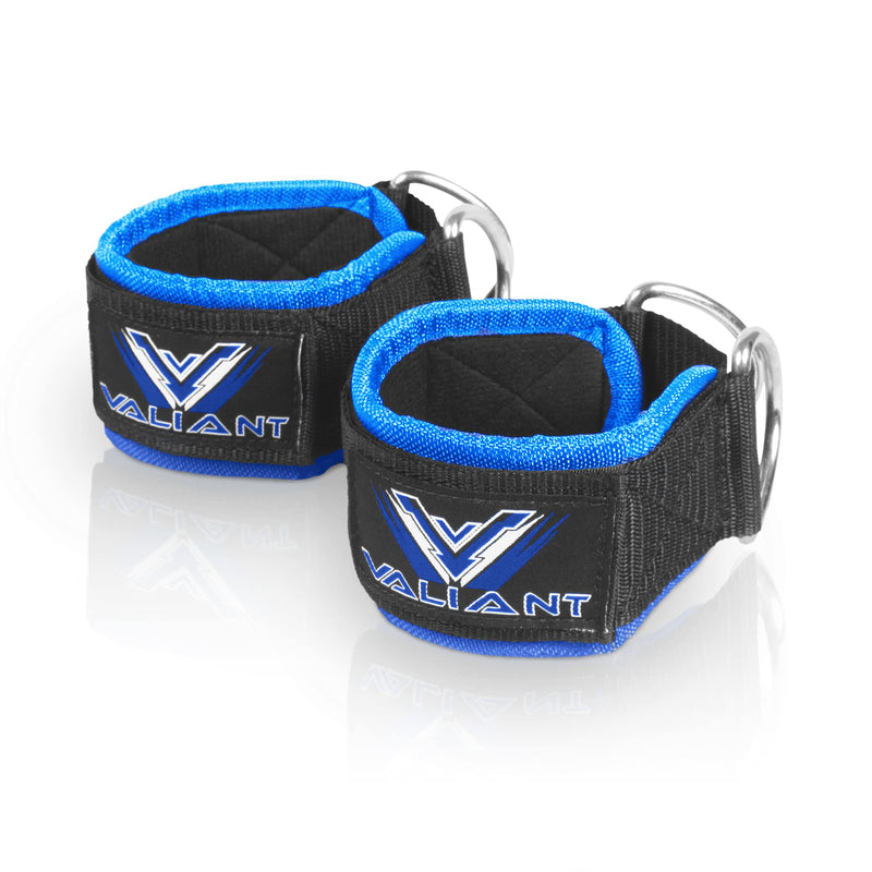 Padded Ankle Strap for Cable Machine Attachments Gym Ankle Cuff Straps Neoprene Support for Kickbacks Glute Workouts, Leg Extensions, Curls, Booty Hip Abductors Exercise Men Women Blue - BeesActive Australia