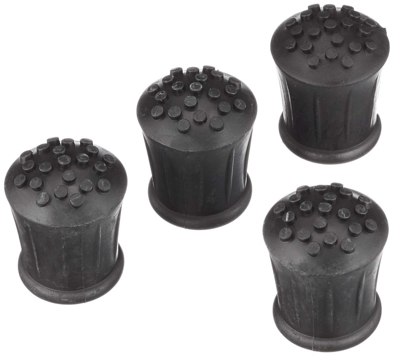 Merriway BH05583 (4 Pcs) Heavy Duty Rubber Walking Stick Ferrule Protectors Cane Tips, 22mm (7/8 inch) Black - Pack of 4 Pieces - BeesActive Australia