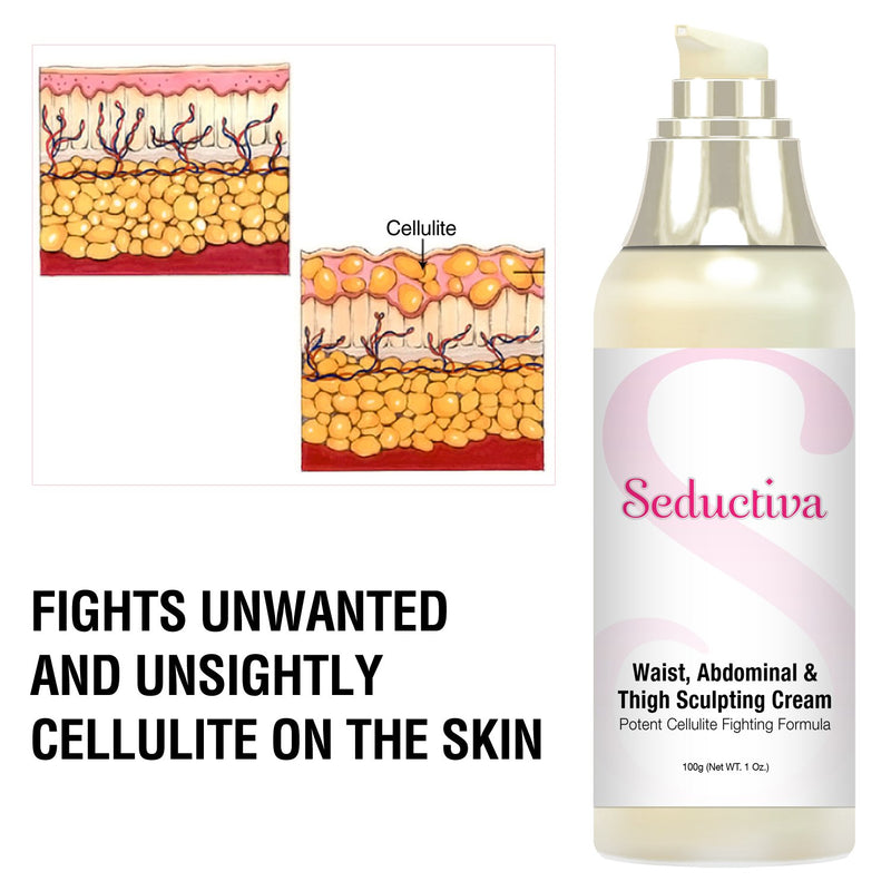 Seductiva Waist, Abdominal & Thigh Sculpting Cream - Potent Cellulite Fighting Formula - Body Slimming & Firming - BeesActive Australia