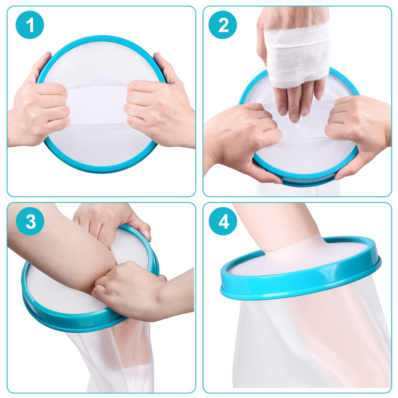 Fasola Child Cast Cover Arm Waterproof for Shower, Plaster Hand Sleeve Dressing Protector for Broken Wrist, Elbow, Fingers Wound, Burns, Reusable Cast Bag Full Arm Keep Wounds & Bandage Dry, 21 inch 8-10 Yrs(55cm) - BeesActive Australia