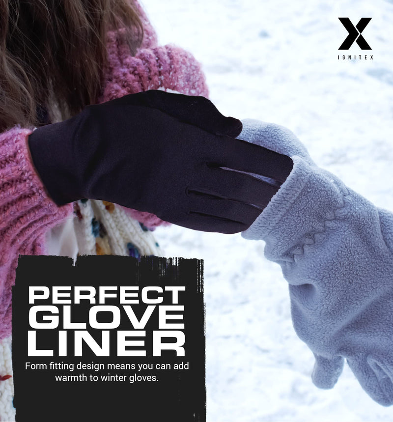 Running Glove Liners - Thermal Winter Gloves for Men & Women - Thin & Lightweight Cold Weather Gloves for Cycling & Driving Medium-Large - BeesActive Australia