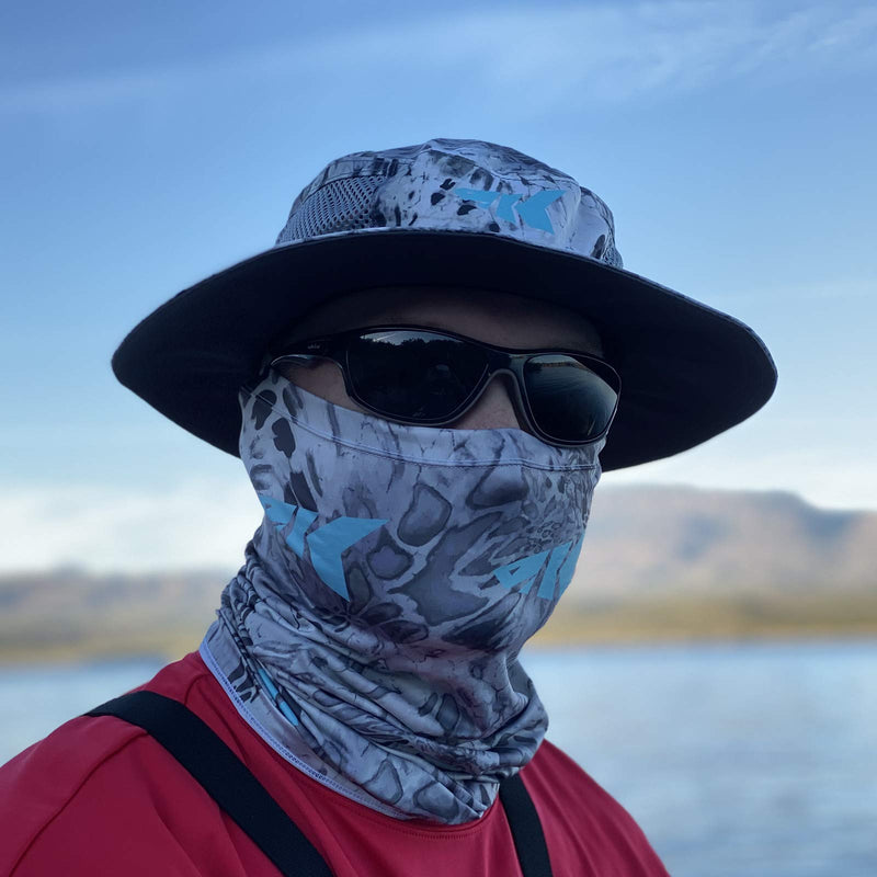 KastKing Sol Armis Neck Gaiter - UPF 50 Face Mask - UV Sun Protection Gaiter Sun Mask for Men & Women, Fishing, Hiking A: Silver Mist (Size: 19"x9.5") - BeesActive Australia