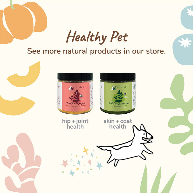 kin+kind Organic Cat & Dog Anxiety Relief - Healthy Calm Pet Supplement - Natural Stress and Anxiety Relief for Dogs and Cats - Formula with Chamomile, Ginger and Hawthorn Berry - Mixed in USA 4 oz - BeesActive Australia