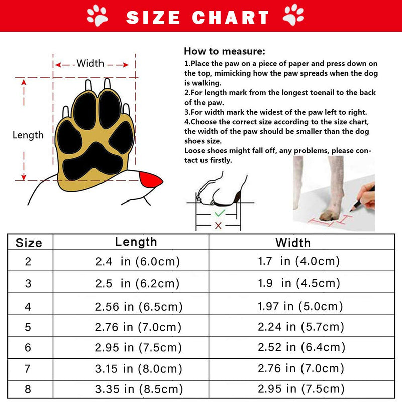 PK.ZTopia Dog Boots, Waterproof Dog Boots, Dog Rain Boots, Dog Outdoor Shoes for Medium to Large Dogs with Two Reflective Fastening Straps and Rugged Anti-Slip Sole (Black 4PCS). Size 8: (3.35"x2.95")(L*W) for 74-88 lbs Red - BeesActive Australia