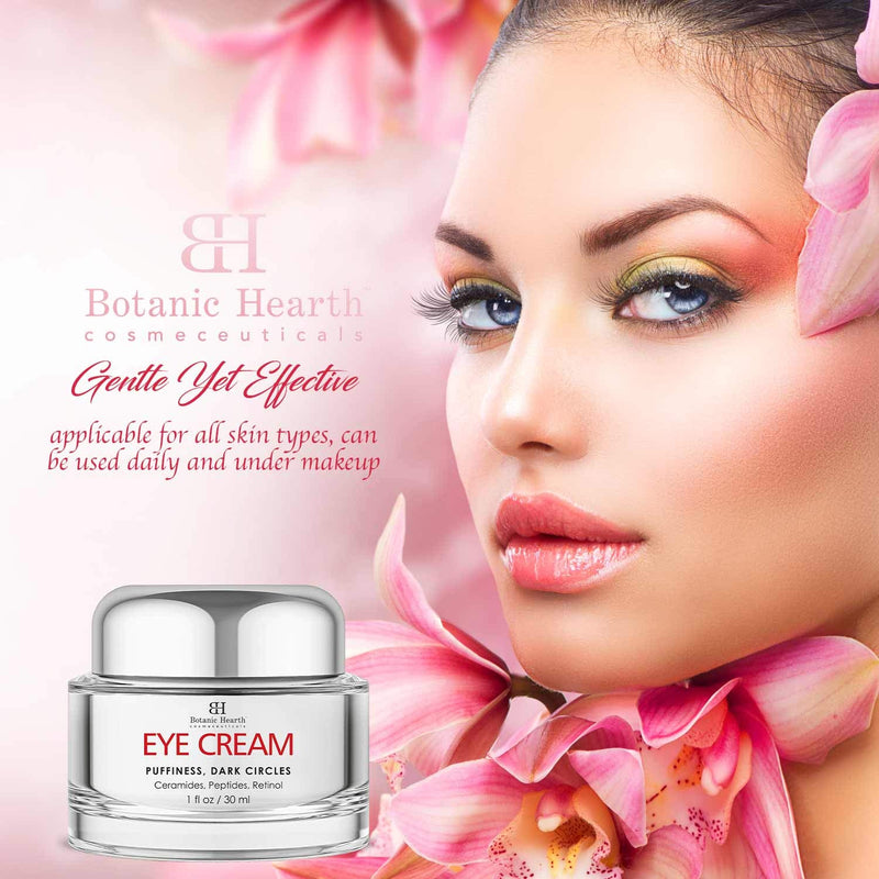 Botanic Hearth Under Eye Cream for Dark Circles and Puffiness Ð with Ceramides, Peptides & Retinol Reduce Dark Circles, Puffiness, Under Eye Bags, Wrinkles & Fine Lines - for Men & Women - 1 fl oz - BeesActive Australia