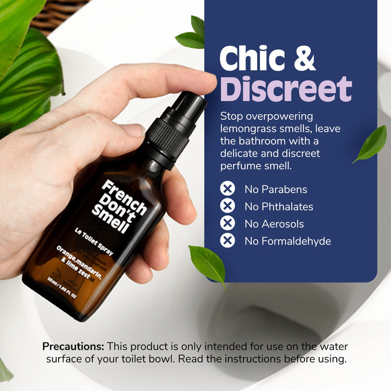 Toilet Spray for Poop 0.34oz – Citrus Scent – Made in France (Travel Size), Bathroom Odor Eliminator, Poo Spray, Toilet Spray For Daily Use, Easy To Carry – French Don’t Smell Citrus (orange, mandarin & lime zest) 0.34 Fl Oz (Pack of 1) - BeesActive Australia