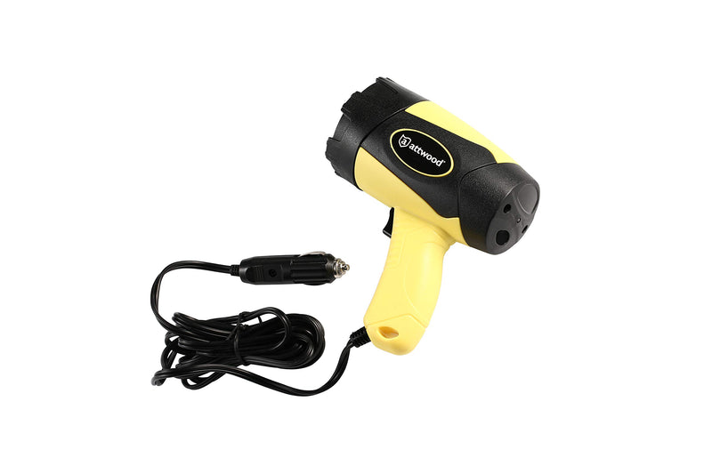 [AUSTRALIA] - attwood 11794-7 Portable 5W LED Emergency Spotlight 12V Adapter Plug, Safety Yellow/Black 