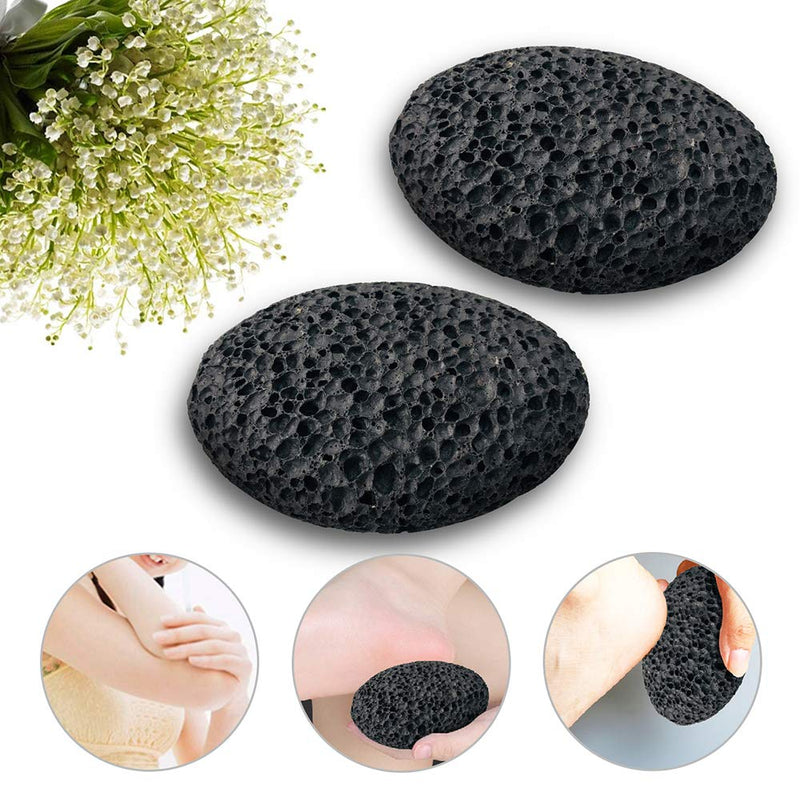 Dicobee Lava Pumice Stone for Feet, Scrubber Stone for Feet and Hands with Organic Wooden Bath Tray, Pedicure Tools, Natural Foot Scrubber for Exfoliation to Remove Callus on Hands, Heels and Body - BeesActive Australia
