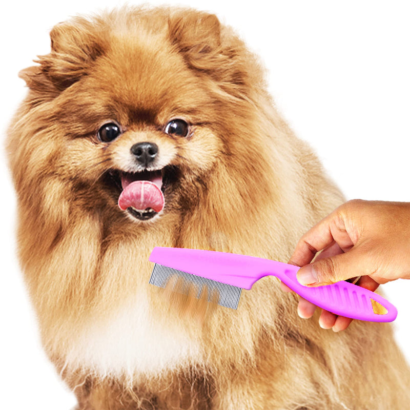 SunGrow Grooming Comb for Ferrets, Dogs and Cats, 7.2 Inches, Pink Color Brush, 1 pc - BeesActive Australia