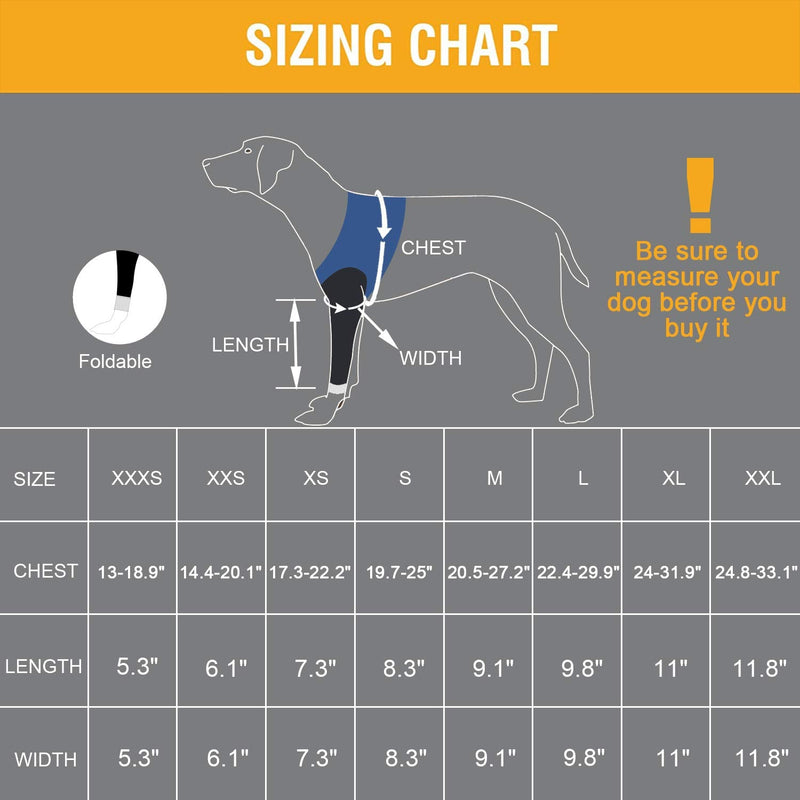 Coodeo Dog Recovery Sleeves, Cone Collar Alternative, Abrasion Resistant Dog Recovery Suit, Washable 2.5mm Thick and Waterproof, Pet Wounds Prevent Licking, Bite, Keep Dry XL Blue - BeesActive Australia