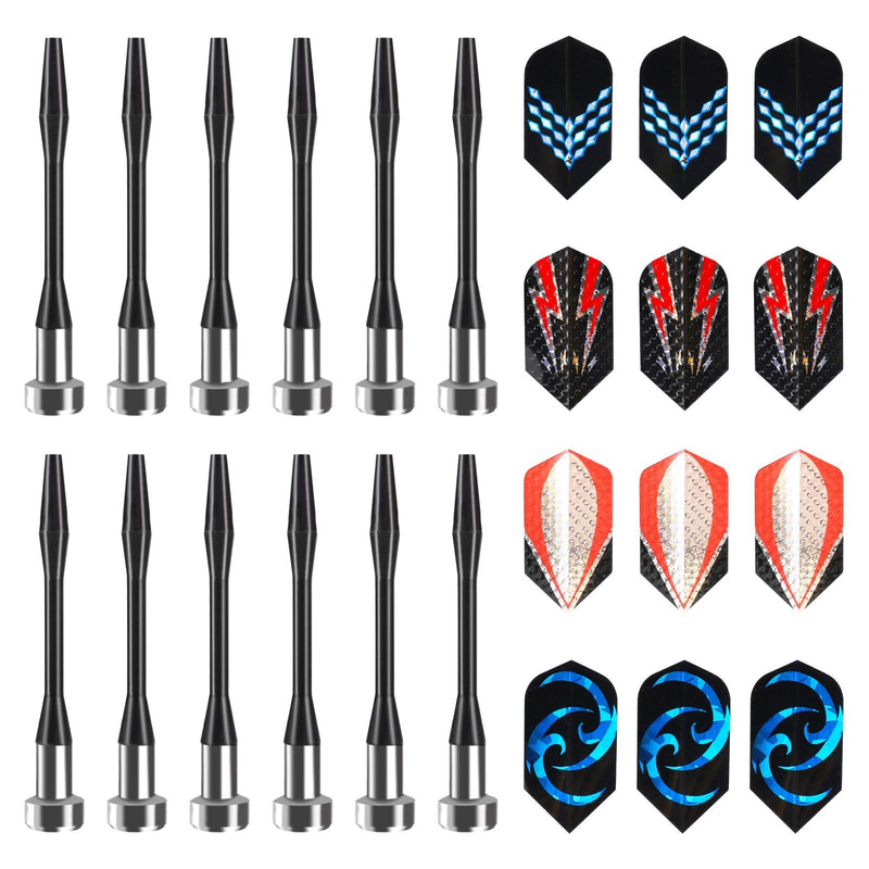 Accmor 12pcs Magnetic Darts, Replacement Dart Game Safety Plastic Darts, Magnetic Darts for Dartboard Red Black Blue-Modern - BeesActive Australia