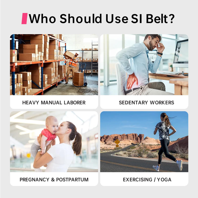 SI Belt - Sacroiliac Hip Belt for Women, Si Joint Support Belt, Sciatica Belt Relief for Sciatica Pain, Lower Back Pain, Hip, Pelvic Pain, Trochanteric Belt - Pink, Regular (Hip Size 30''-46'') Regular(Hip Size 30''-46'') - BeesActive Australia