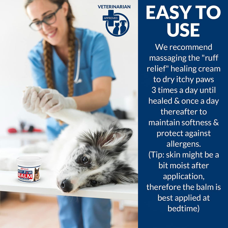 Natrulo Pet Paw Balm for Dog - Natural Healing Ointment for Itchy Paws, Grooming, Allergy Relief, Repair, Pad Protection – Soothing Unscented Shea Butter Moisturizer for Itching, Dryness, Licking 1oz - BeesActive Australia