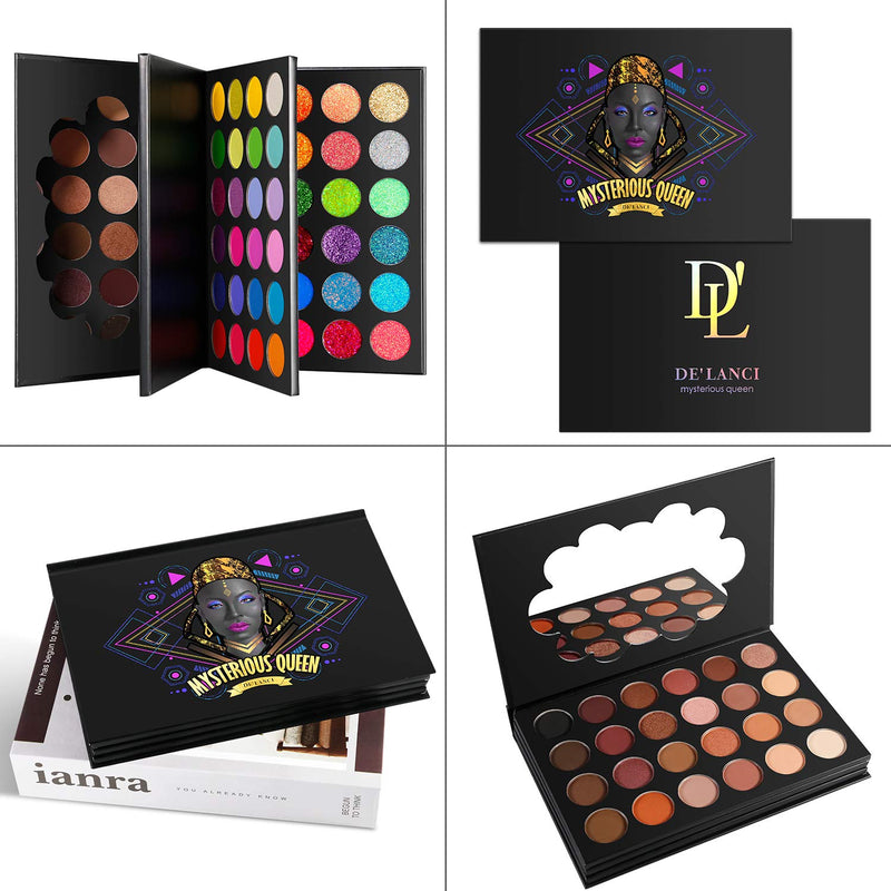 Makeup Palette Eyeshadow Ultra Pigmented, Afflano 3 in1 Professional Large Eye Shadow Pallet 72 Color,Matte Shimmer Natural Nude Earth+ Colorful Rainbow Bright Eye Tone+ Pressed Glitter Glow In Dark - BeesActive Australia