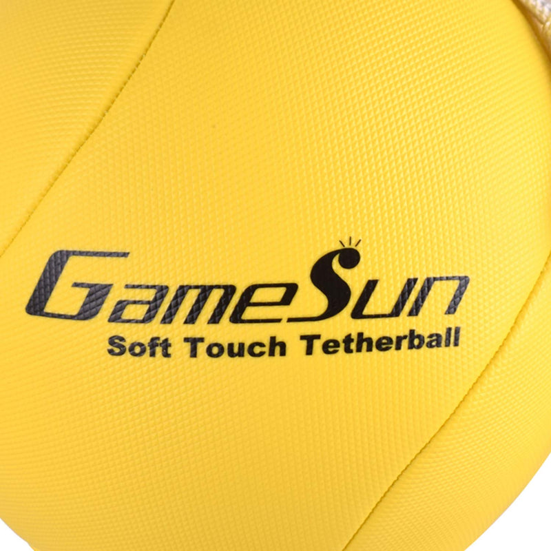 Tetherball and Rope,Full-Size Soft Rubber, Portable Tetherballs with Soft Rope - Great Outdoor Game for Kids or Dogs Yellow - BeesActive Australia