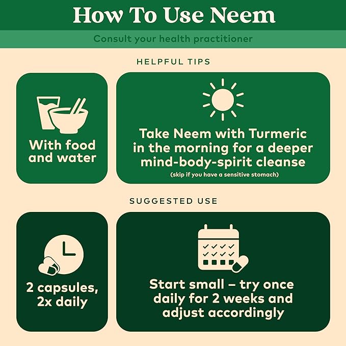 Organic India Neem - 90 Vegetarian Capsules - BeesActive Australia