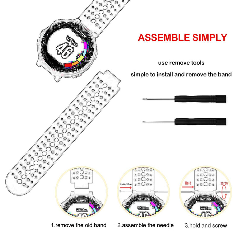 honecumi for Garmin Approach S20 S5 S6 Watch Bands Replacement Accessory Silicone Sport Wristband Strap for Approach S20 Smartwatch… black-black - BeesActive Australia
