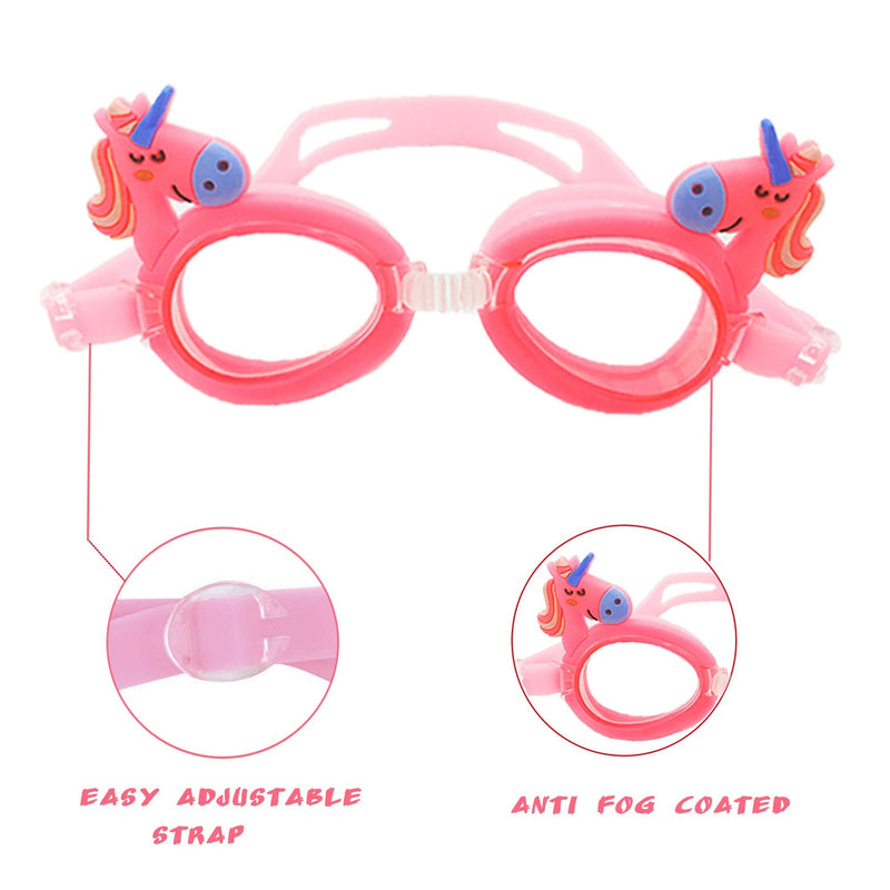 Houvillage Kids Swim Cap, 2 Pack, Silicone Children Swim Caps for Kid Toddler Boys and Girls, Fun Design Waterproof Junior Swimming Cap Pink and Blue Age 3-12 Unicorn Set W - BeesActive Australia