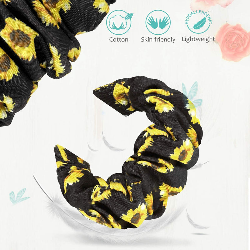 200Pcs Compatible for Garmin vivomove HR Band, Blueshaw Fabric Elastic Scrunchie Elastic Watch Band Women Cute Replacement Straps for Garmin vívomove HR Smartwatch (Sunflower Yellow) - BeesActive Australia