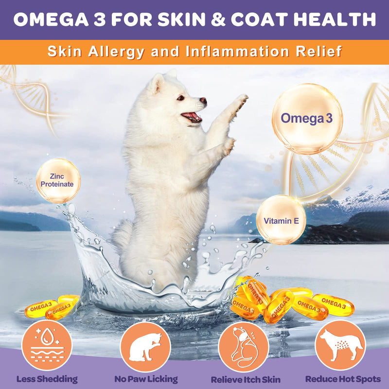 Probiotics for Dogs, 6 Billion CFUs, Freeze Dried Dog Probiotics with Prebiotics and Digestive Enzymes, Vitamins and Omega 3, for Gut & Skin & Immune Health, Allergy Itch Relief, Reduce Diarrhea, Gas - BeesActive Australia