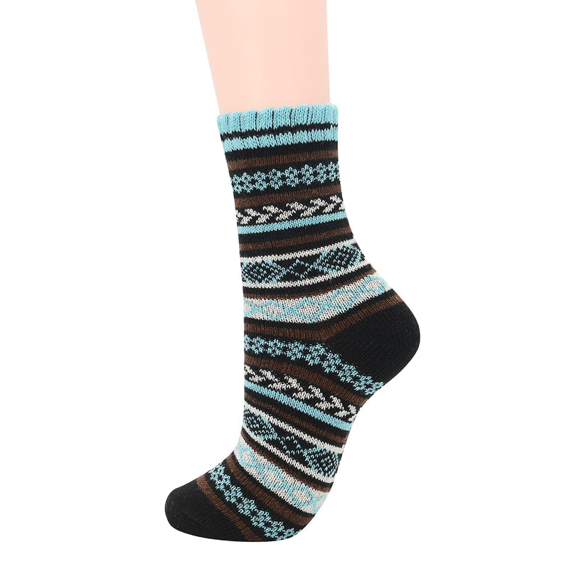 Men's Wool Socks Ankle Winter Warm Socks Athletic Fuzzy Socks Sports Crew Socks Soft Fall Hiking Socks 4/Diamond (Size 9-11) - BeesActive Australia