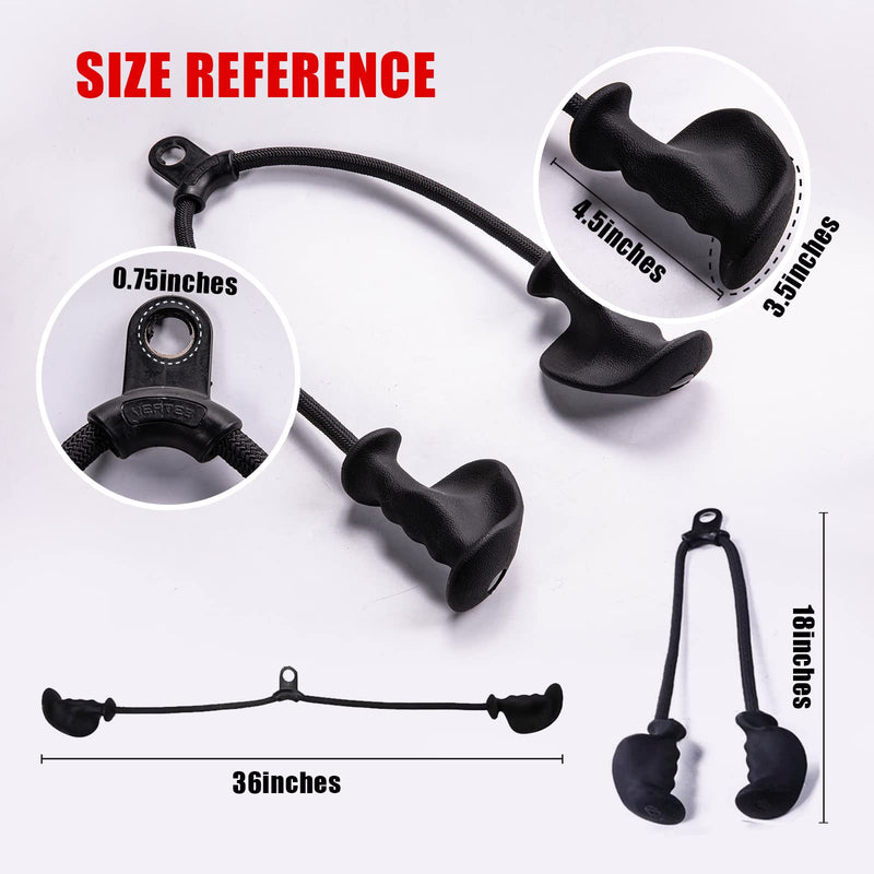 KKH Ergonomic Triceps Rope Pull Down with Anti-Slippery Natural Rubber Grip for Activating More Muscle Fibers-Gym Rope for Push Downs, Triceps Pull Downs Crunches, Facepulls, 36" Rope Length. - BeesActive Australia