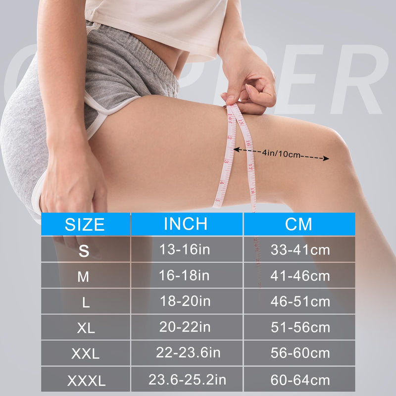 JHVW Copper Knee Braces with Strap for Knee Pain(2 pack)- Knee Compression Sleeve Support for Men & Women,Arthritis,Working Out Medium - BeesActive Australia
