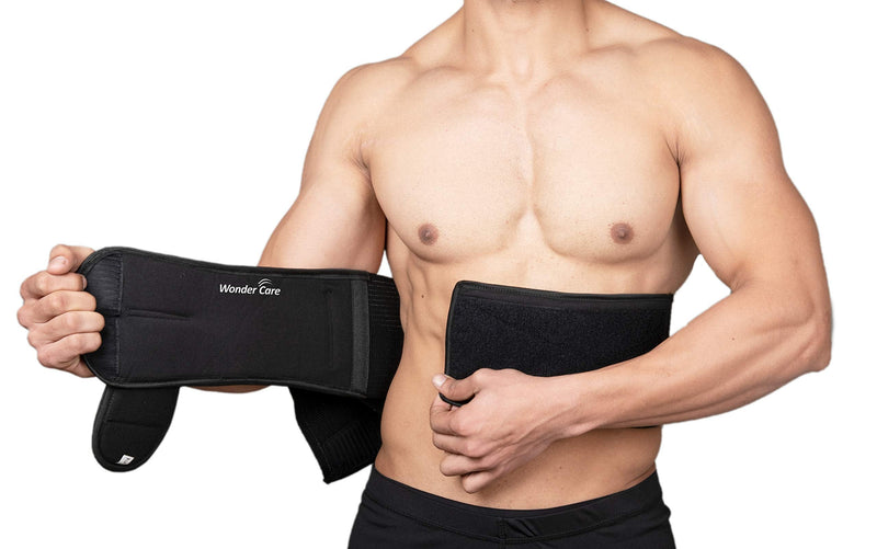 Wonder Care-Left Right Shoulder Immobilizer Arm Sling Elastic Brace for Clavicle Collar Bone Dislocation Subluxation Shoulder stabilizer Compression Brace After Rotator Cuff Surgery - Black(36"-40") Size-3(36"-40") - BeesActive Australia