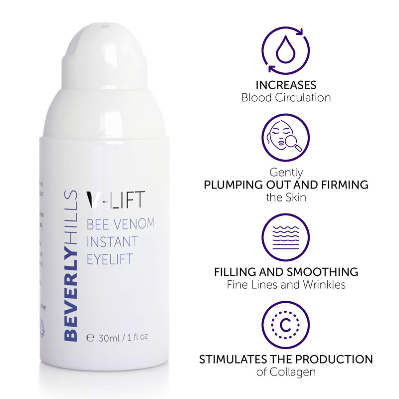 Beverly Hills V-Lift Instant Eye Lift and Eye Tuck Bee Venom Serum for Treating Puffy Eyes, Dark Circles, and Wrinkles - BeesActive Australia