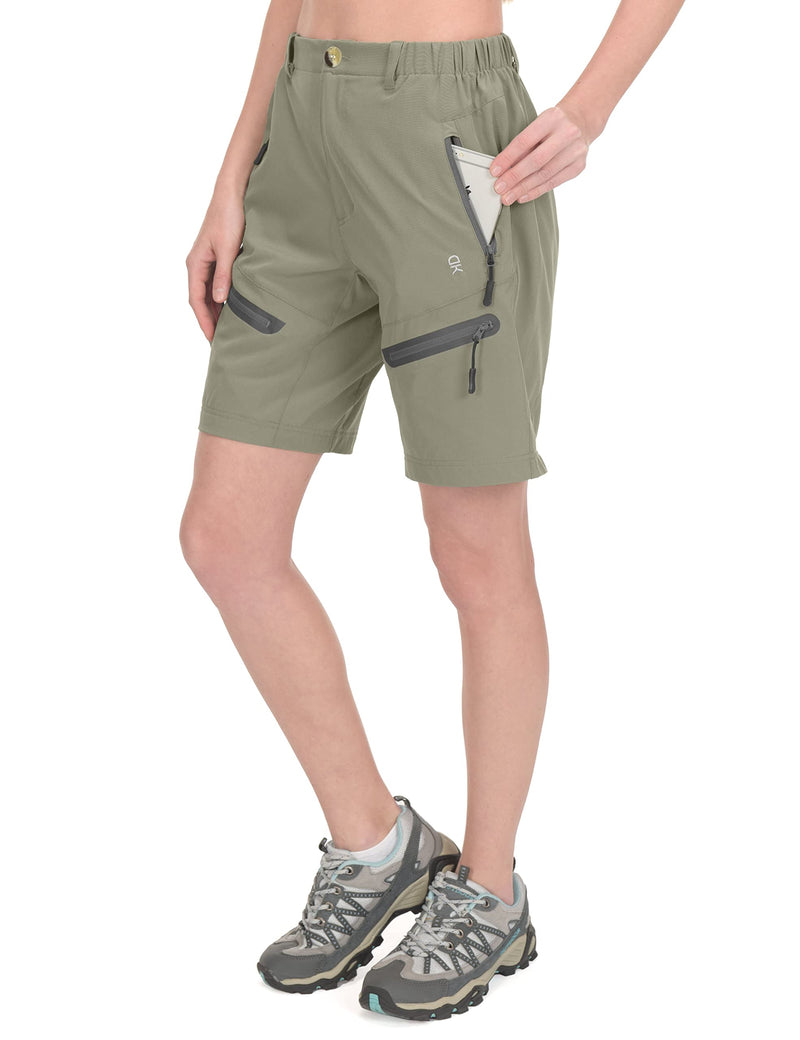 Little Donkey Andy Women's Stretch Quick Dry Shorts for Hiking, Camping, Travel B4 Silver Sage X-Small - BeesActive Australia