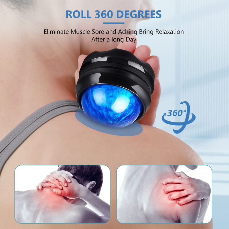 Manual Massage Ball, WANDiORY Roller Back Massager Great for Relax and Therapy, Deep Tissue Massage Tool to Relief Full Body, Sore Muscle, Neck, Shoulders, Feet, Joint Pain, Stiffness(Blue) 1-Pack-Blue - BeesActive Australia