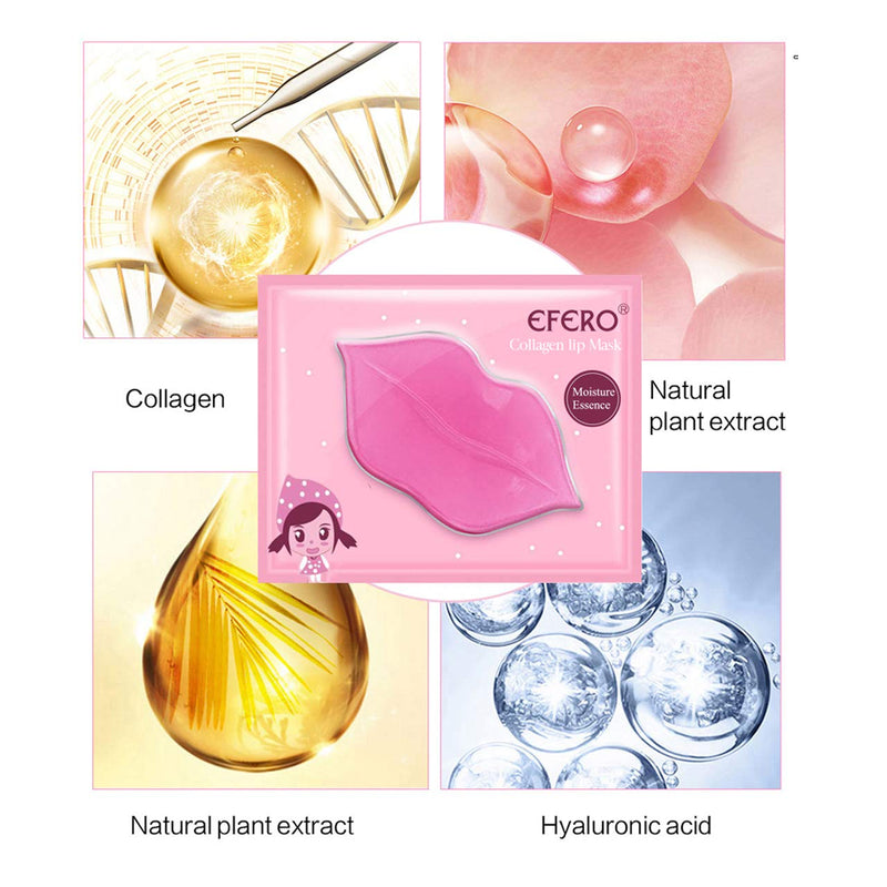 CCbeauty 20-Pack Pink Collagen Crystal Lip Mask Gel Repair Treatment Anti-Wrinkle, Anti-Aging Moisturizing Lip Plumer Lip Mouth Care - BeesActive Australia