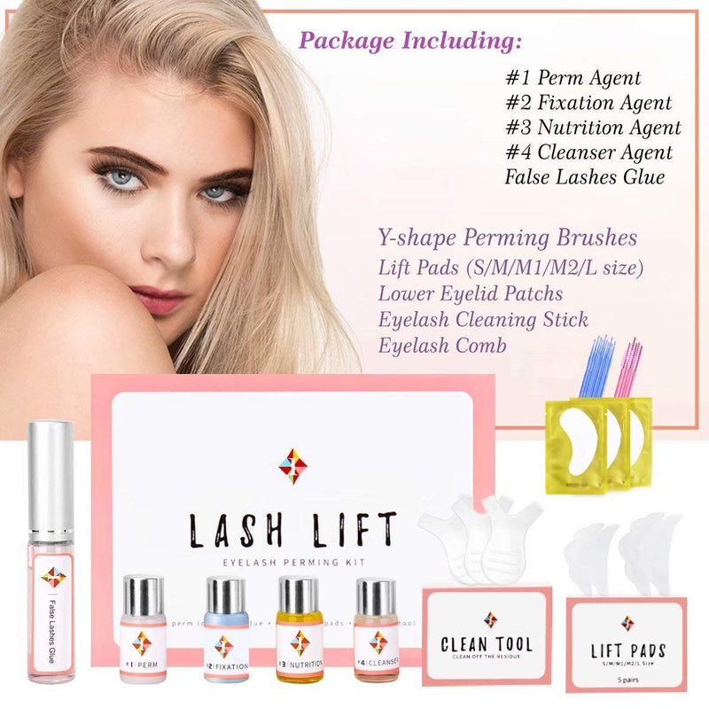 Professional Lash Lift Kit For Perming,Eyelash Perm Kit,Lash Extensions Lash Curling Lash Lifting Kit,Semi-Permanent Curling Perming Wave Suitable For Salon,Includes Eye Shields, Pads and Accessories - BeesActive Australia