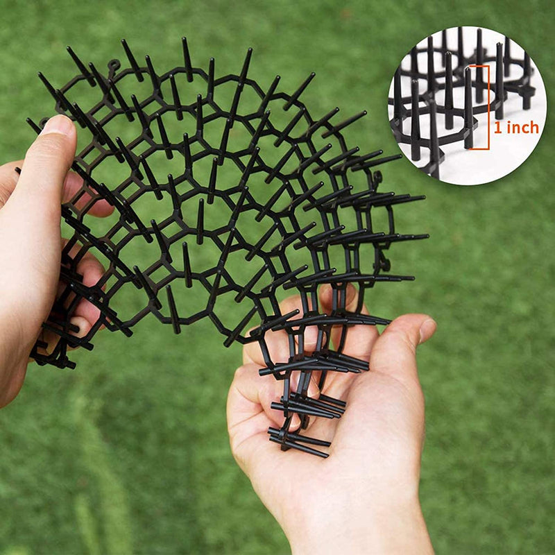 OCEANPAX 8.47 X 6.3 Inch Cat Repellent Mat with Plastic Spikes Cat Mats for Cats Pest Strips from Digging 12 Pack Include 6 Staples and 6 Zip Ties - BeesActive Australia