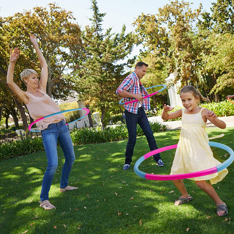 Cingfanlu Kids Hoola Hoop, Detachable & Size Adjustable, Professional Weighted Colorful Hoola Hoop Rings for Kids, Adult, Toy Gifts, Gymnastics, Playing, Lose Weight, Boys, and Girls - BeesActive Australia
