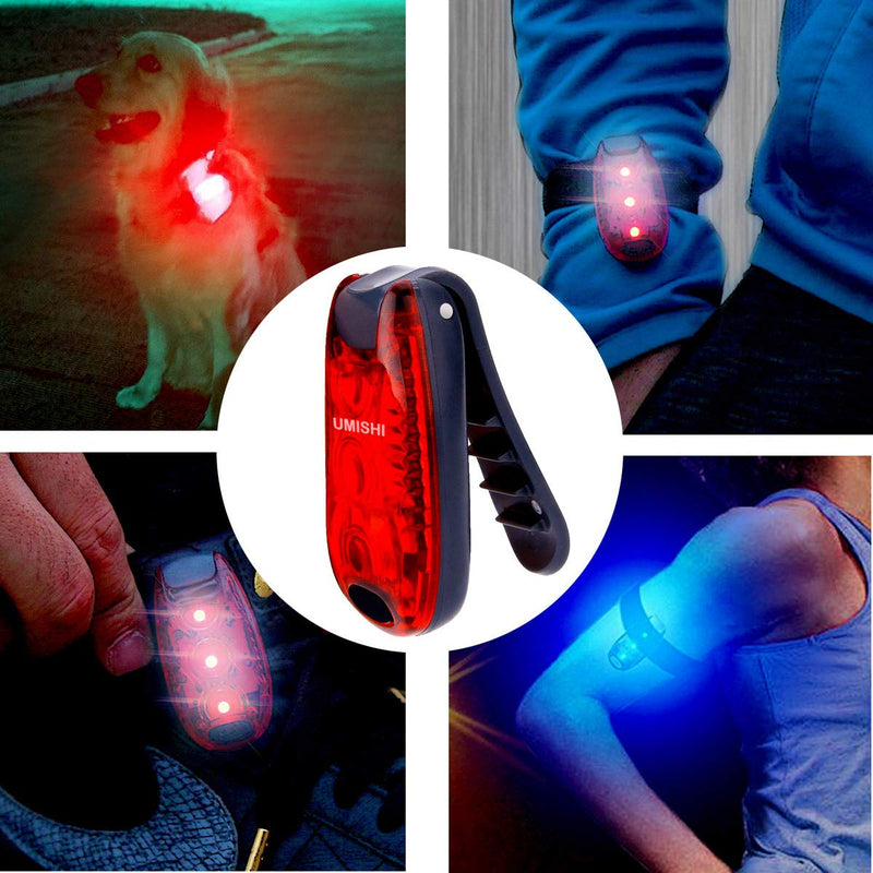 [AUSTRALIA] - UMISHI LED Safety Light (6 Pack), Clip On Strobe Running Lights for Runners, Walking, Bicycle, Dog Collar, Stroller, Best Night High Visibility Accessories for Your Reflective Gear 