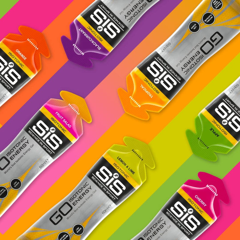 Science In Sport GO Isotonic Energy Gels, Running Gels with 22 g Carbohydrates, Low Sugar, Variety Pack of Assorted Flavours, 60 ml Per Serving (7 Pack) Multi - BeesActive Australia