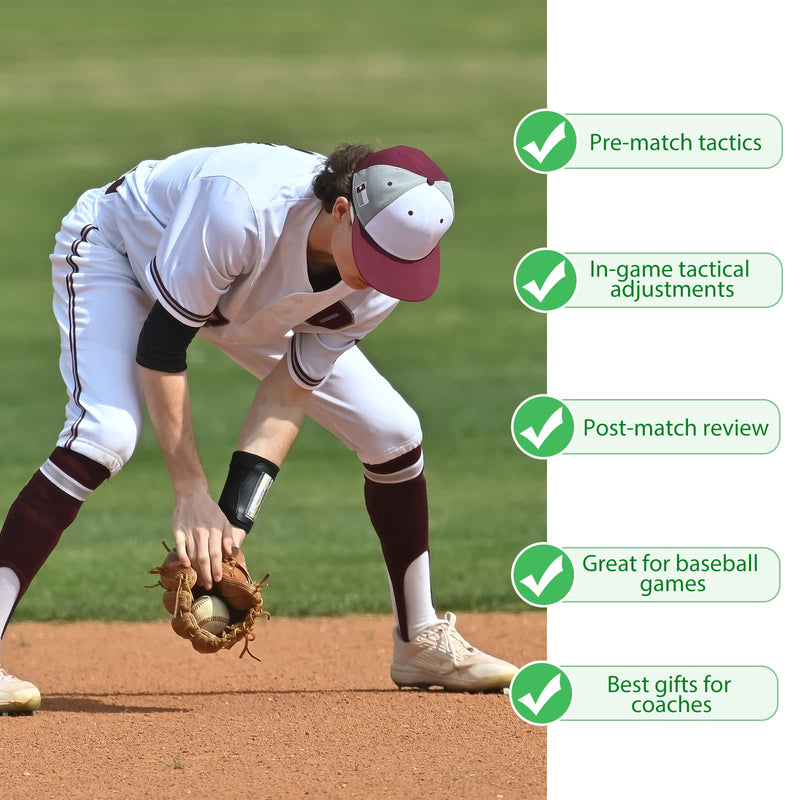 Sherr 15.7'' x 12'' Magnetic Dugout Board Baseball Magnetic Line Up Board with 60 Lineup Cards, 4 Erasable Marker Pens and 3 Hanging Fence Hooks for Dugout Baseball Coaching Accessories Dugout Display - BeesActive Australia