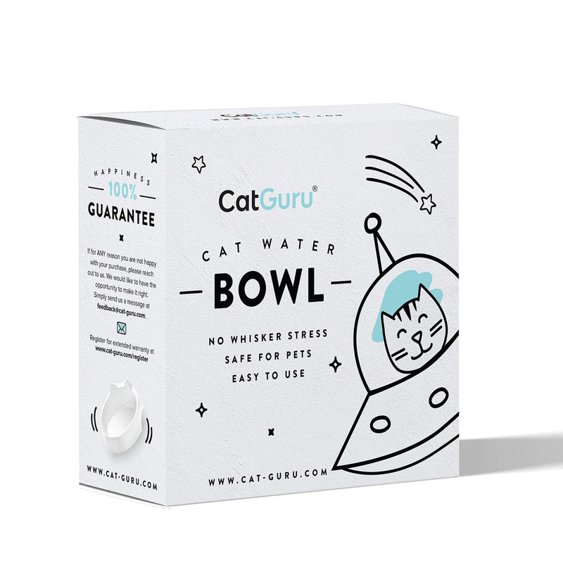 CatGuru Cat Water Bowl Marshmallow - BeesActive Australia