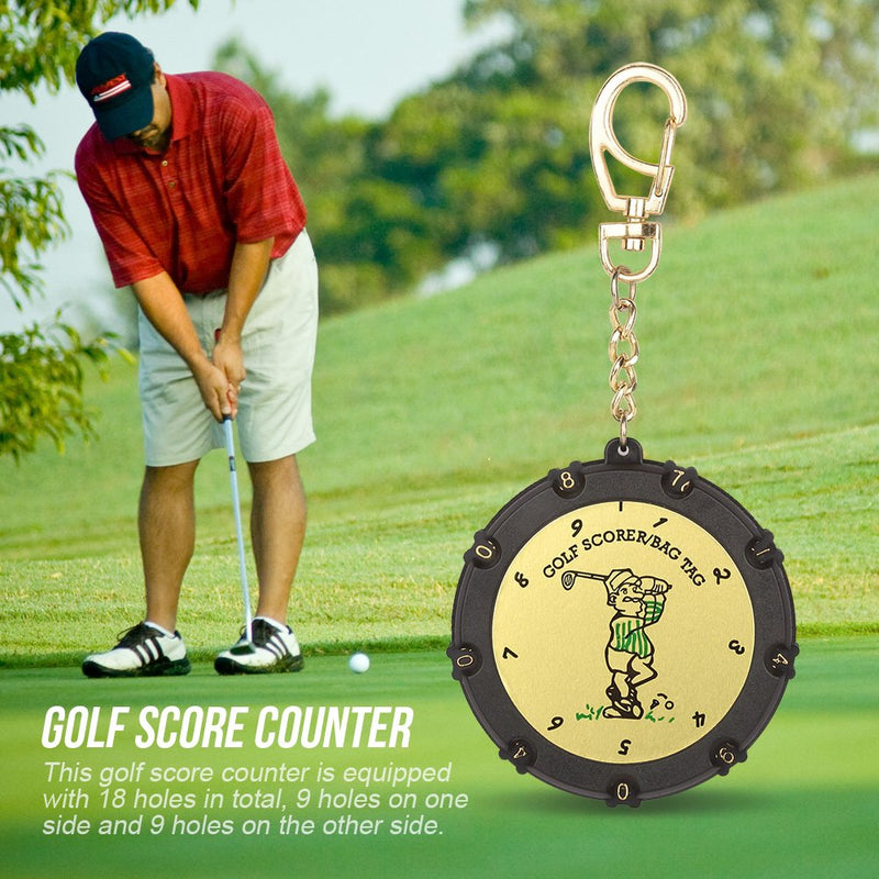 Golf Score Counter 18 Holes Tally Counter Hand Held Clicker Digit Counter Golf Numbers Clicker with Clip Keychain for Golf Accessory - BeesActive Australia