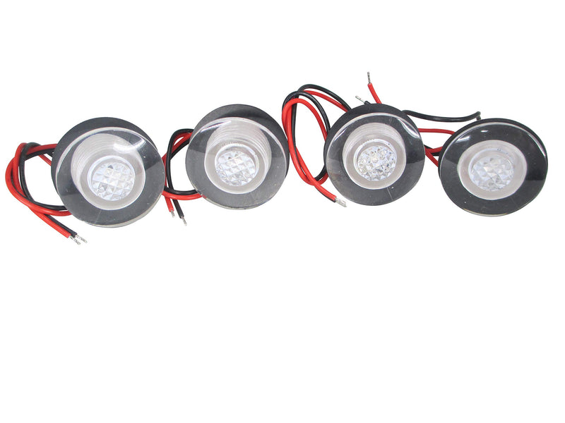 [AUSTRALIA] - Pactrade Marine 4 Pieces Boat LED Livewell Round Button White Courtesy Light OEM Waterproof 