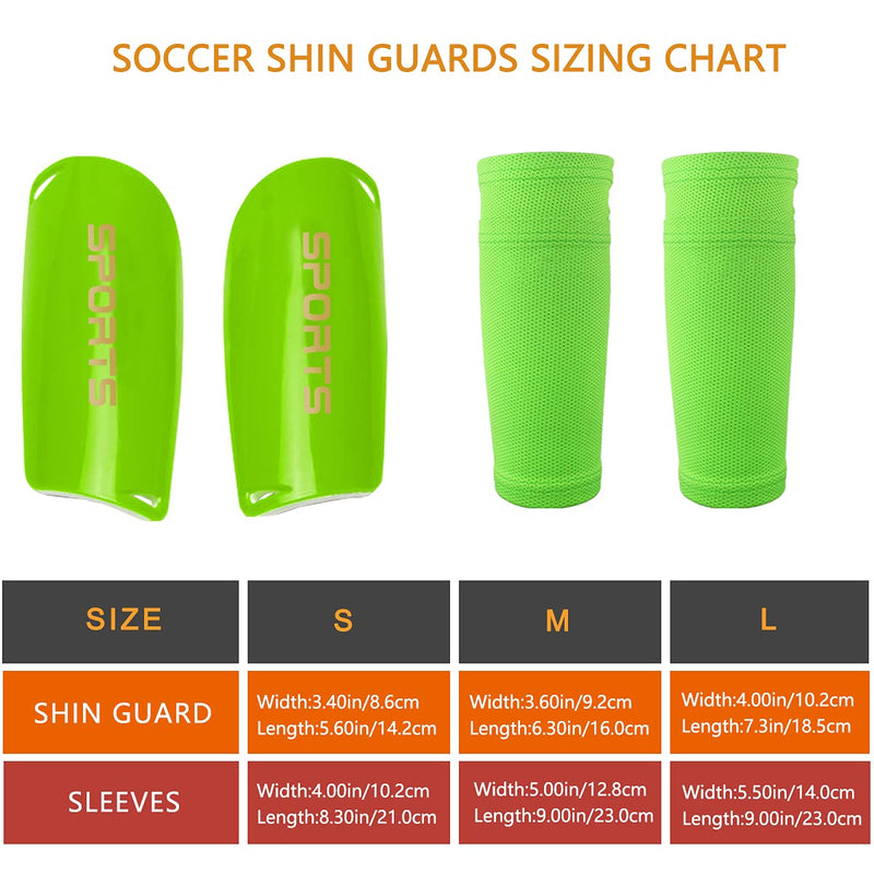 Soccer Shin Guards for Kids Youth, Shin Guard and Shin Guard Sleeves for Boys and Girls for Football Games EVA Cushion Protection Reduce Shocks and Injuries A-Green Small - BeesActive Australia