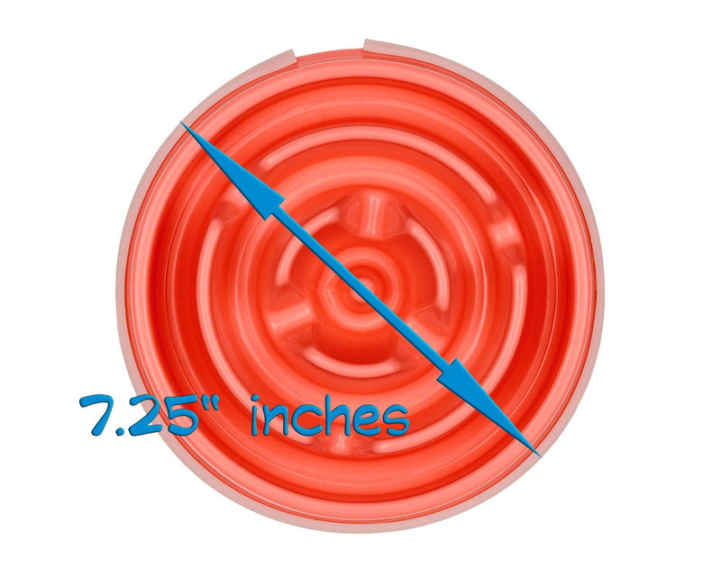 Slow Feed Dog Bowl Slowly Bowly by 2PET. Fun Interactive Dog Dish for Fast Eaters. Prevent Bloating. Fun to Use Dog Bowl. Cat Feeder Friendly. [Skid Protection Upgraded] Medium Coral shellfish - BeesActive Australia