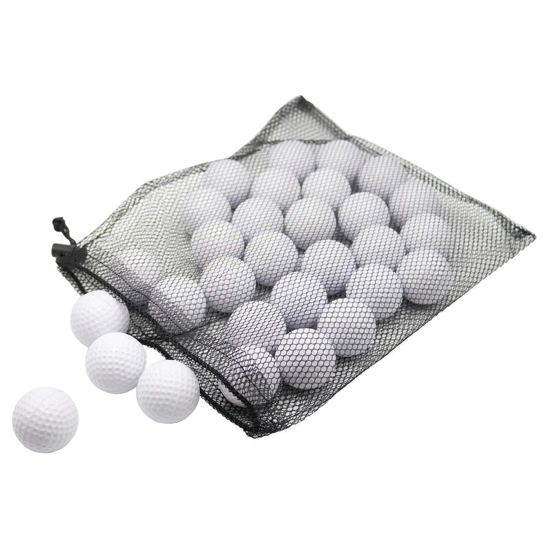 40 Pack Foam Golf Practice Balls - Realistic Feel and Limited Flight Training Balls for Indoor or Outdoor 30 White - BeesActive Australia